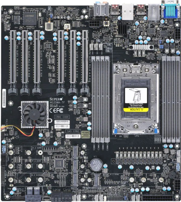 超微M12SWA -TF/IPMI/M.2,AMD線程撕裂者單路工作站主板,支持5995