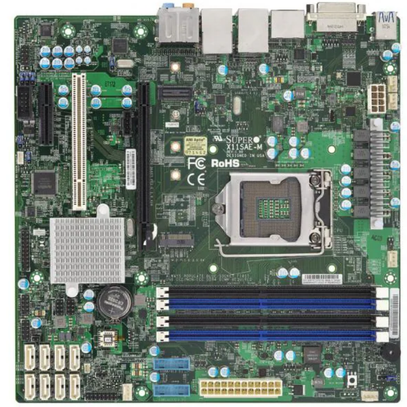 超微X11SAE-M單路主板E3-1230V5V6可以上10代家用CPU